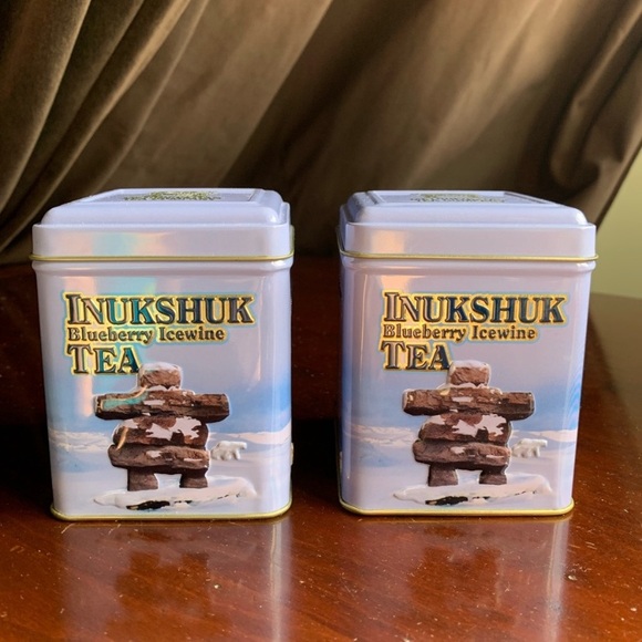 Other - Lot of Two Metal Inukshuk Tea Tins